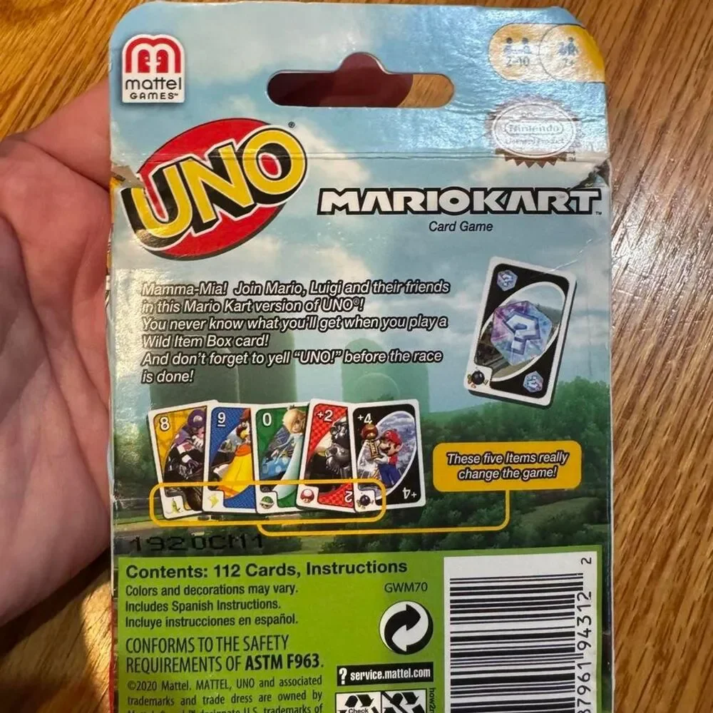 New Nintendo Mario Kart Uno